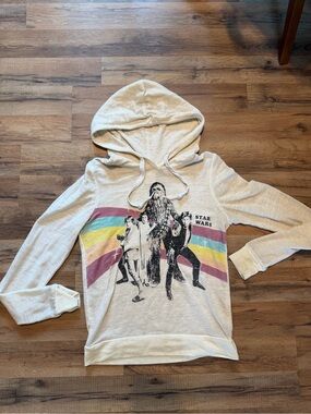 Star Wars Retro Rainbow Graphic Hoodie - Cream